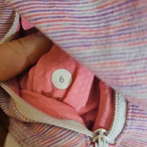Lululemon Size 6 In Stride Jacket Wee Are From Space White April Multi Pockets - Picture 9 of 12